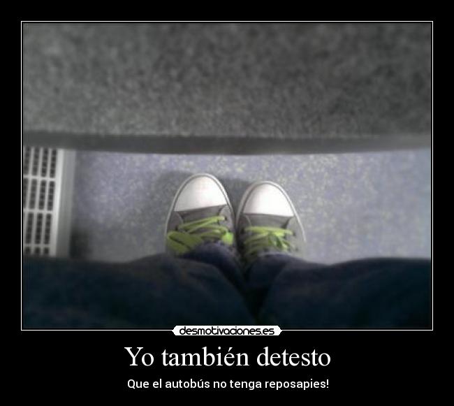 Yo también detesto -