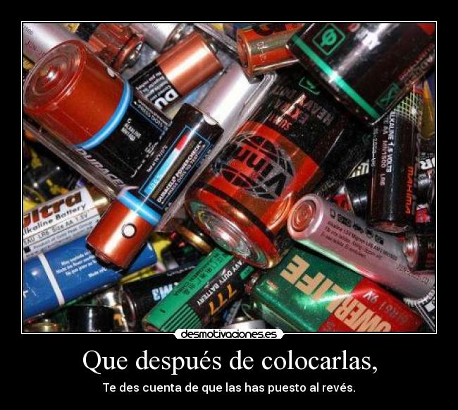 Que después de colocarlas, - 