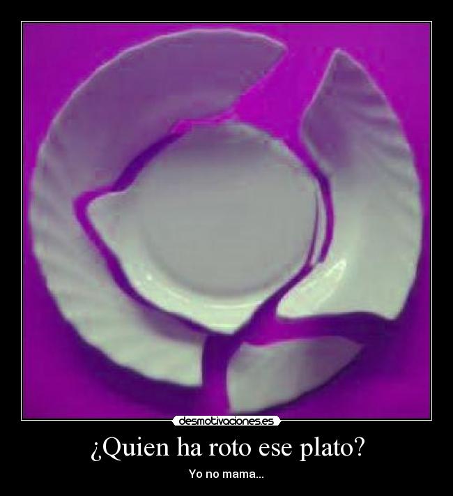 ¿Quien ha roto ese plato? - 