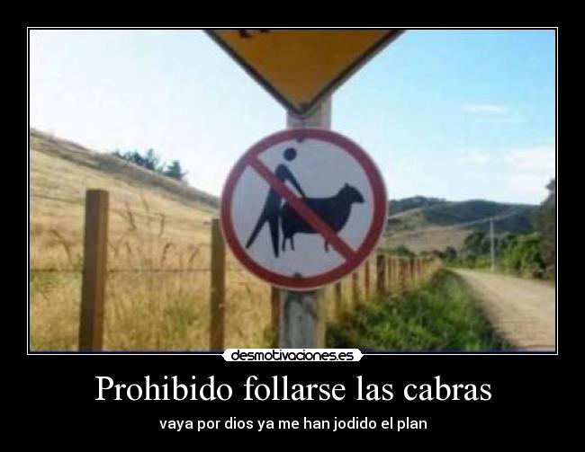 Prohibido follarse las cabras - vaya por dios ya me han jodido el plan
