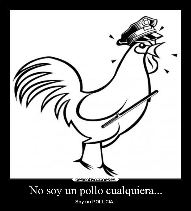 No soy un pollo cualquiera... - Soy un POLLICIA...