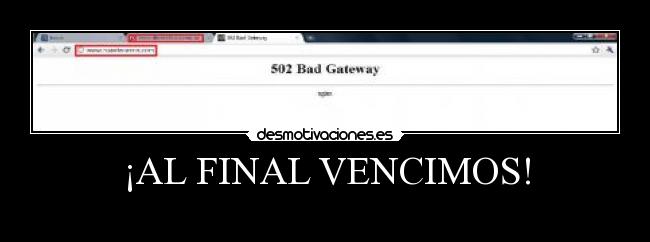¡AL FINAL VENCIMOS! - 