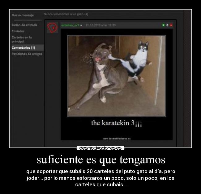 suficiente es que tengamos - 