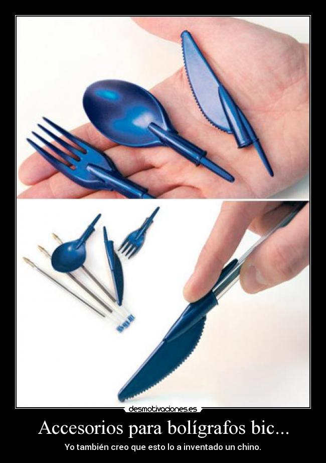Accesorios para bolígrafos bic... - Yo también creo que esto lo a inventado un chino.