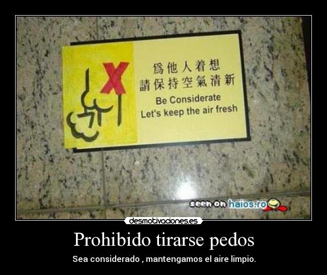 Prohibido tirarse pedos -