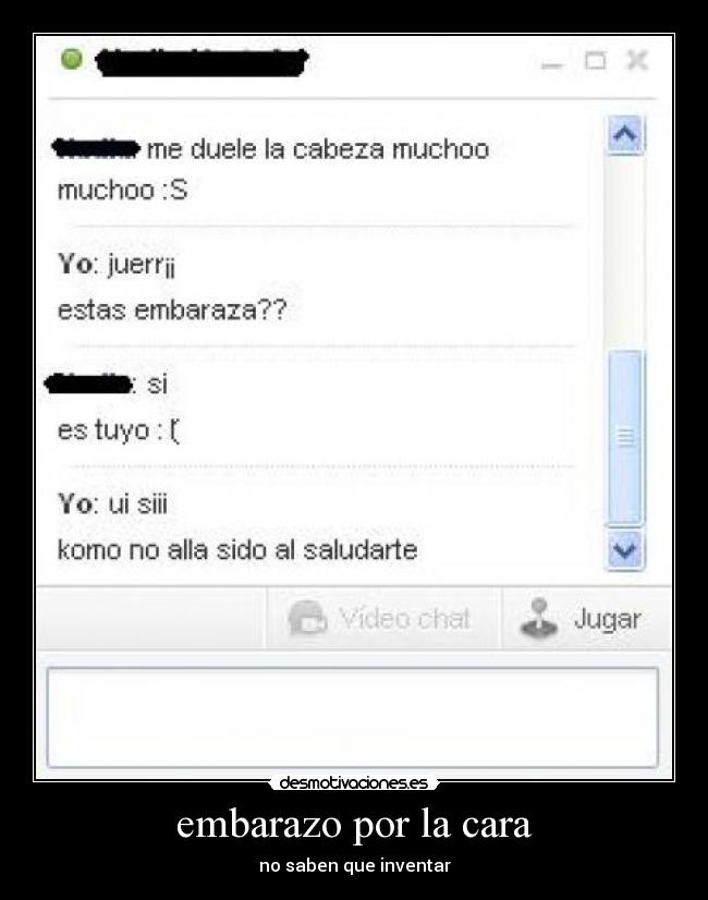 embarazo por la cara -