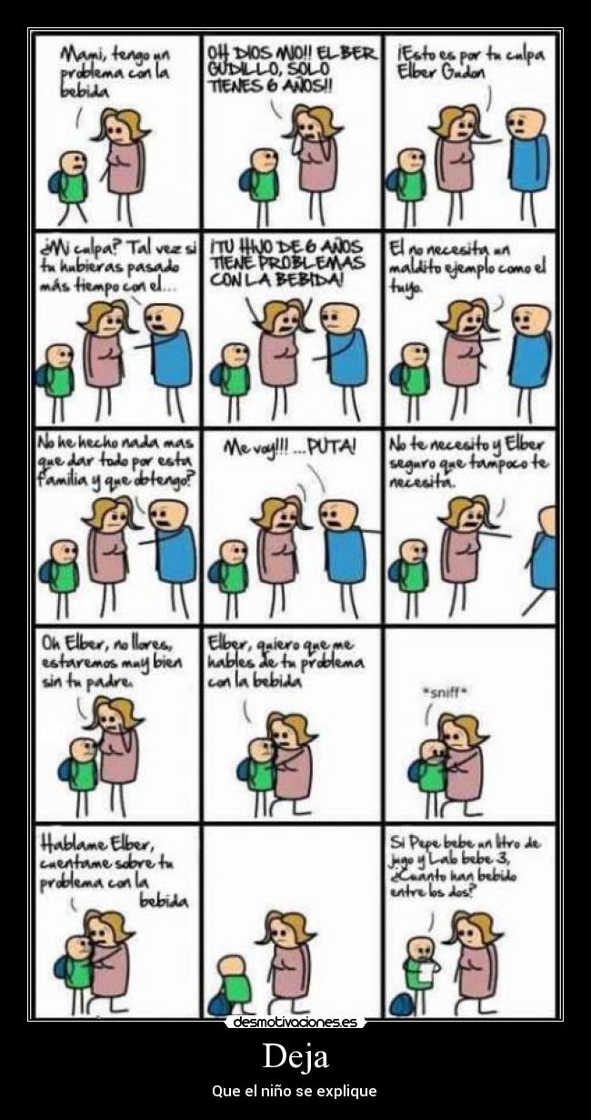 Deja - Que el niño se explique 