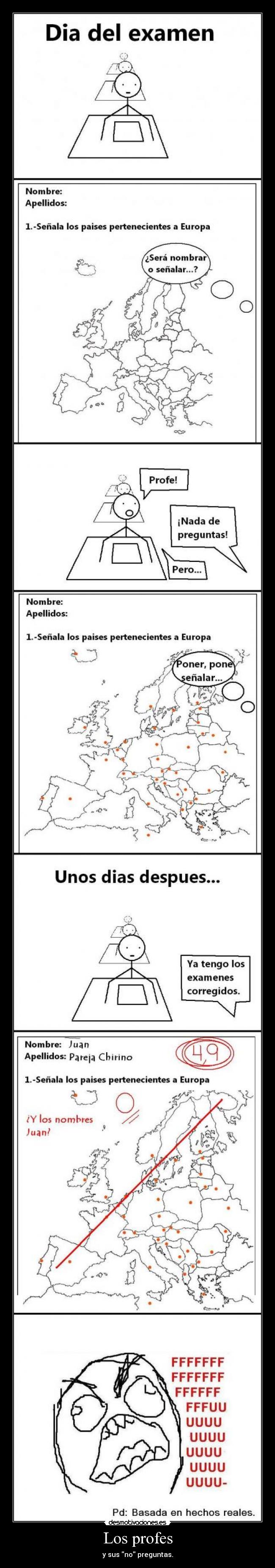 carteles los profes sus preguntas senala mapa ffffuuuu basada hechos reales desmotivaciones