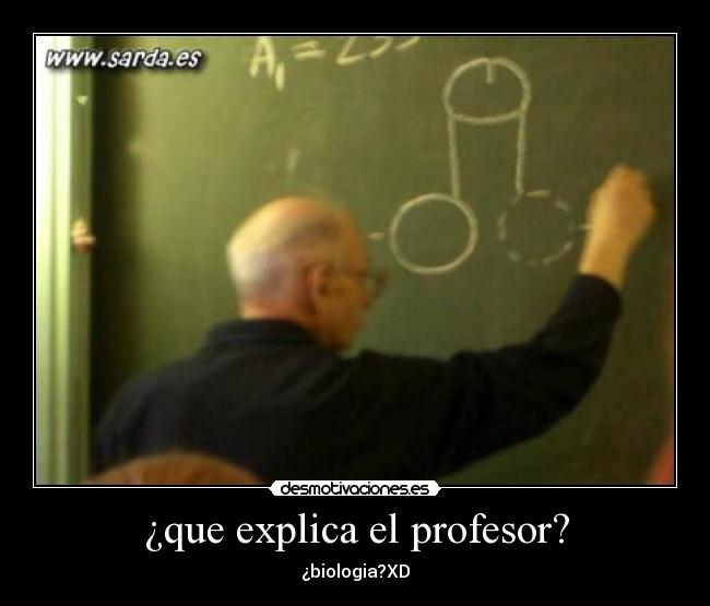 ¿que explica el profesor? -