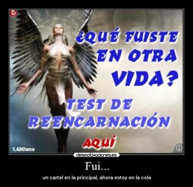 Fui... - un cartel en la principal, ahora estoy en la cola