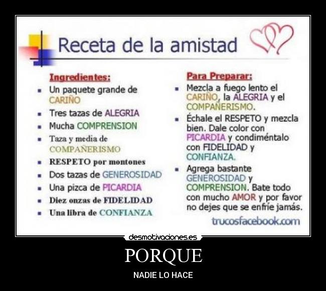 PORQUE - NADIE LO HACE