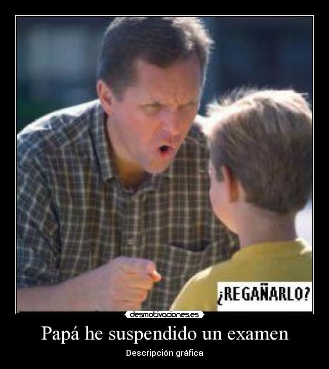Papá he suspendido un examen - Descripción gráfica