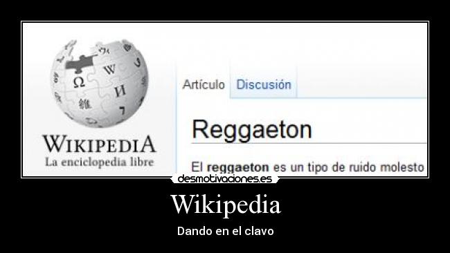 Wikipedia - Dando en el clavo