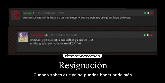 Resignación -