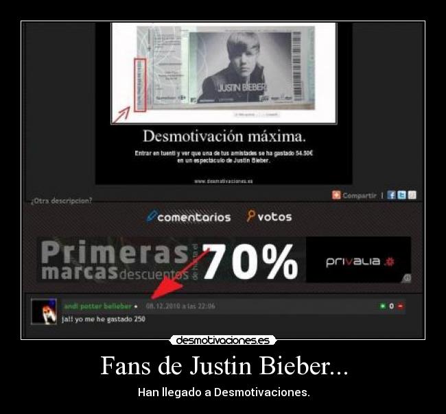 Fans de Justin Bieber... -