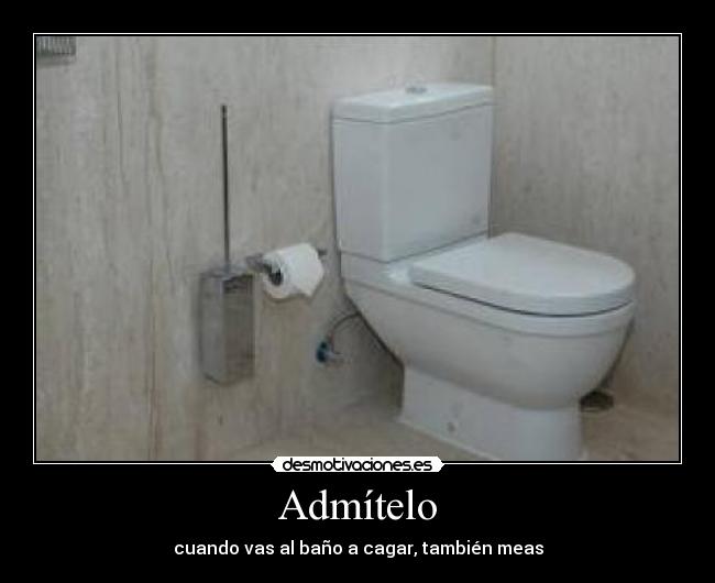 Admítelo - cuando vas al baño a cagar, también meas
