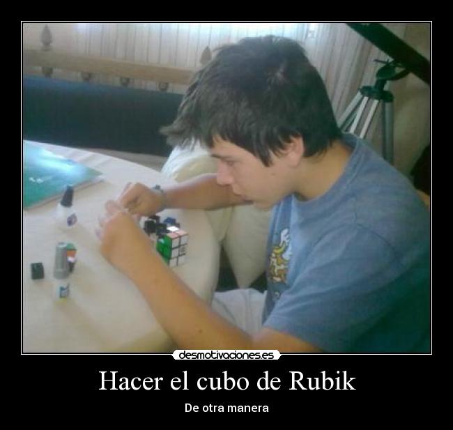 carteles asin ase cubo rubik desmotivaciones