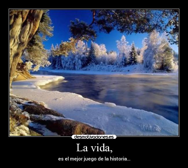 La vida, - es el mejor juego de la historia...