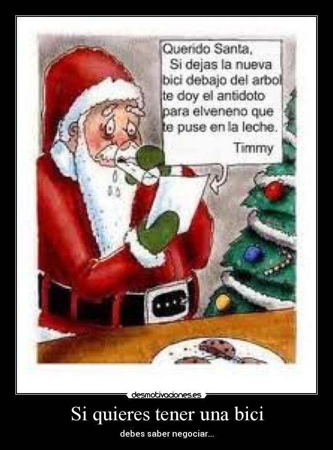 Si quieres tener una bici - debes saber negociar...