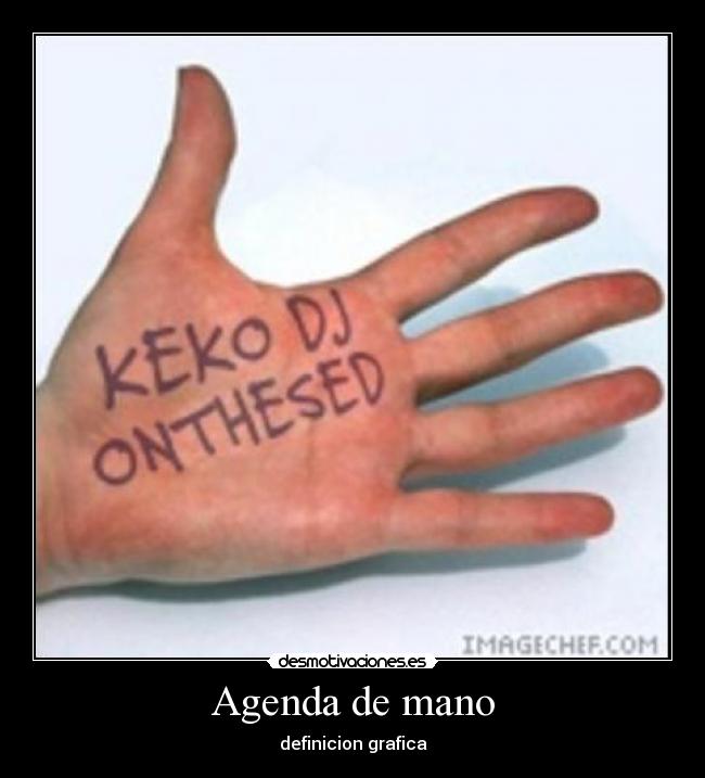 Agenda de mano - definicion grafica