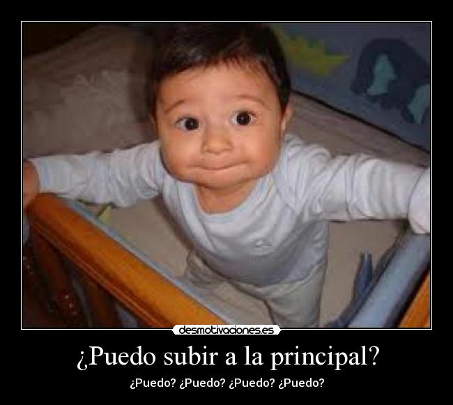 ¿Puedo subir a la principal? - ¿Puedo? ¿Puedo? ¿Puedo? ¿Puedo?