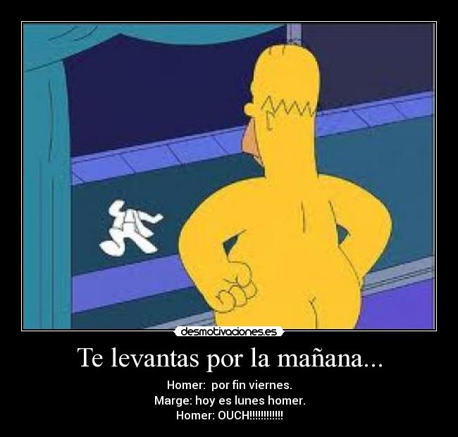 Te levantas por la mañana... -
