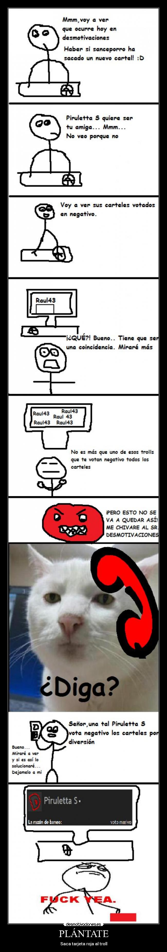 carteles tiracomicaplantatetarjeta roja maltratador trollraul43 desmotivaciones
