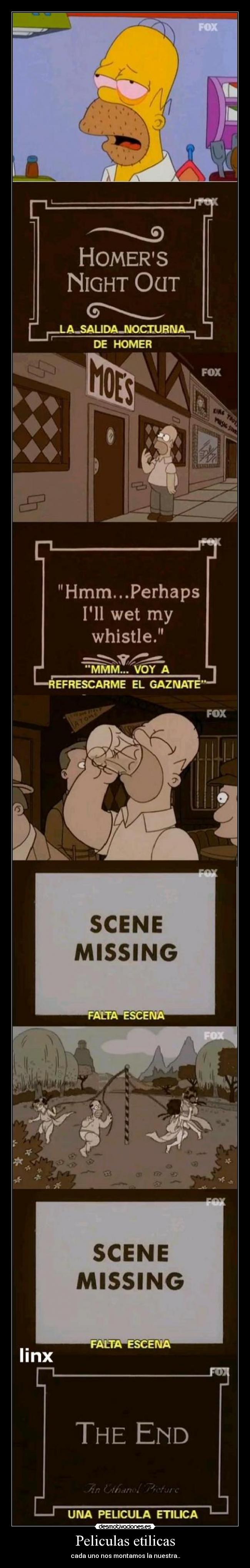 carteles borrachera pelicula etilica resaca humor linx simpson desmotivaciones