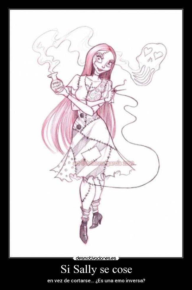 Si Sally se cose - en vez de cortarse... ¿Es una emo inversa?