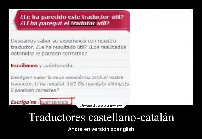 Traductores castellano-catalán - 