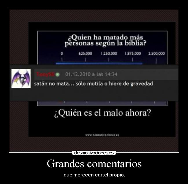 Grandes comentarios - que merecen cartel propio.