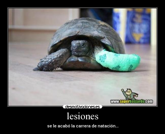 lesiones - se le acabó la carrera de natación...