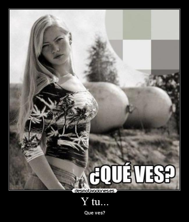 Y tu... - Que ves?