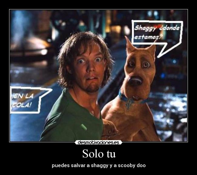 Solo tu - puedes salvar a shaggy y a scooby doo