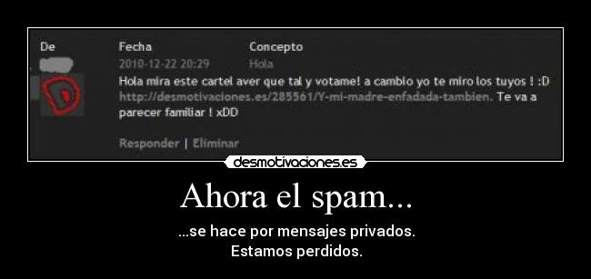 Ahora el spam... - 