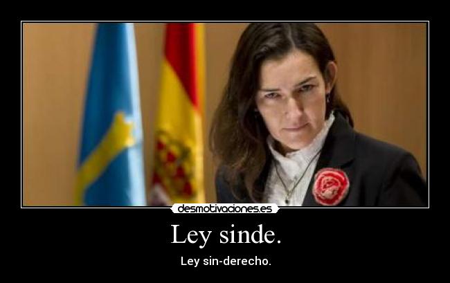 Ley sinde. - Ley sin-derecho.
