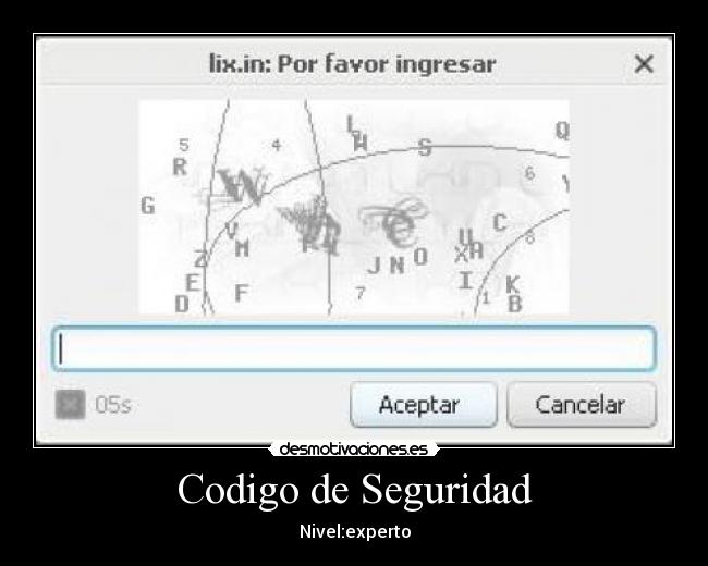 Codigo de Seguridad - Nivel:experto