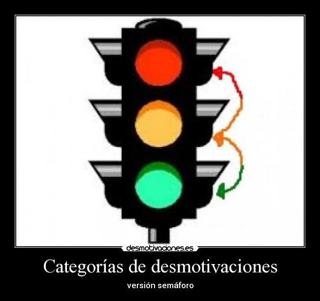 Categorías de desmotivaciones - versión semáforo
