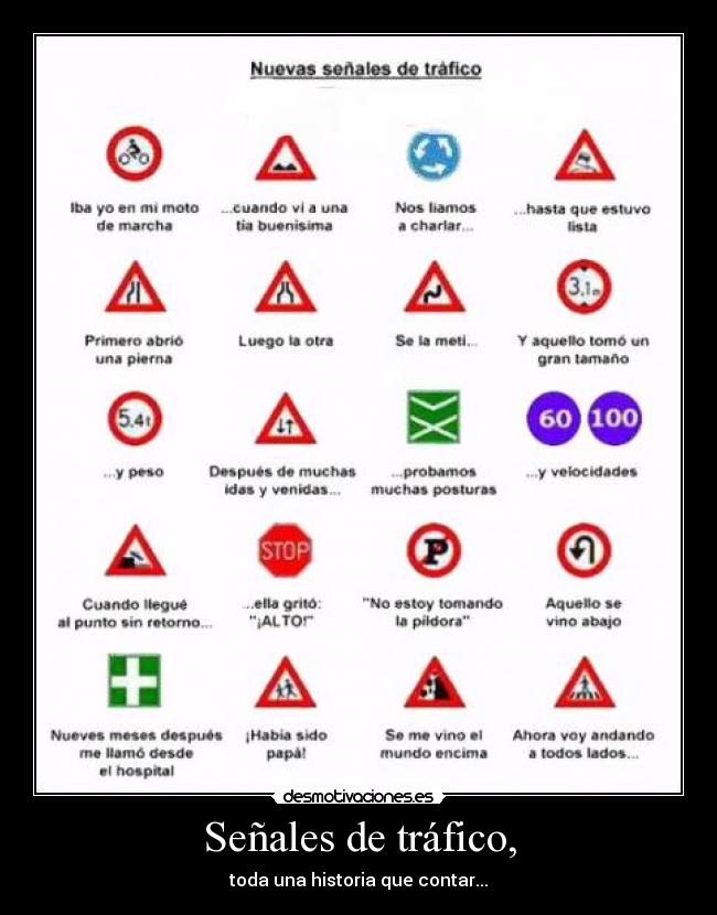 Señales de tráfico, -