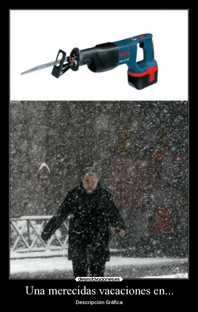 Una merecidas vacaciones en... - Descripción Gráfica