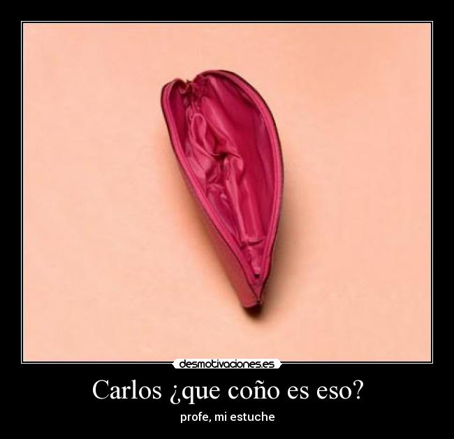 Carlos ¿que coño es eso? - profe, mi estuche