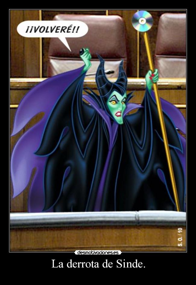 carteles derrota sinde malefica disney psoe ley descargas internet dictadura cultura desmotivaciones