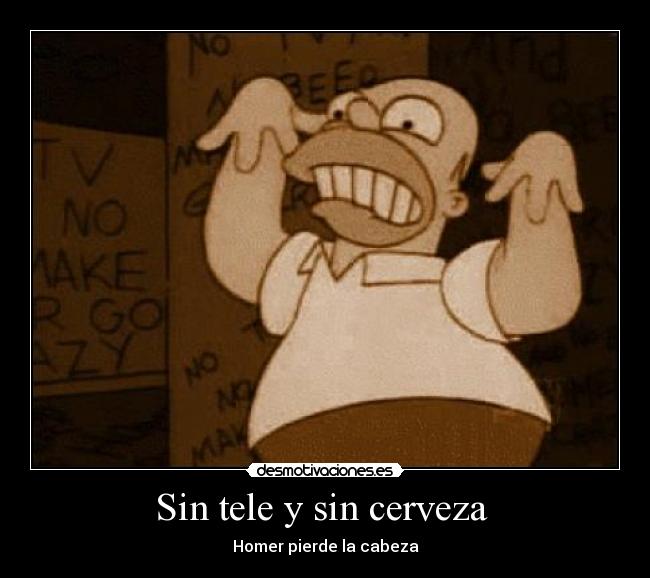 Sin tele y sin cerveza -