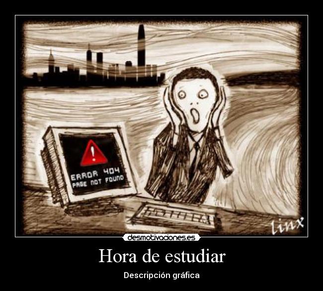 Hora de estudiar - Descripción gráfica