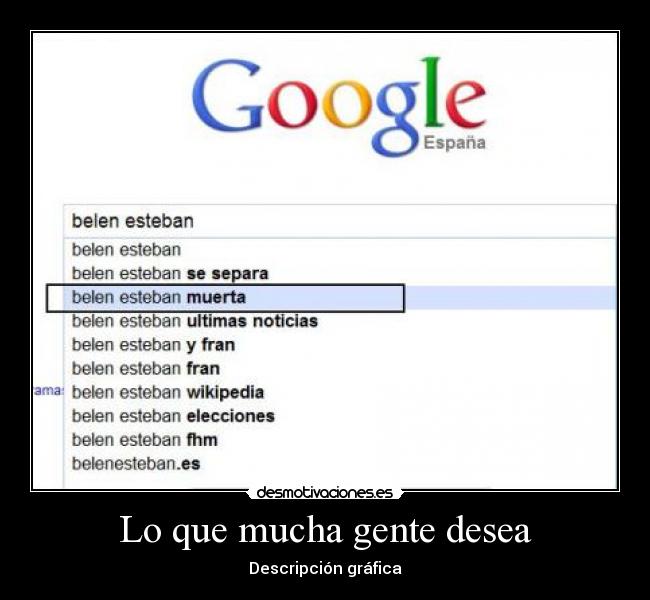 Lo que mucha gente desea - Descripción gráfica