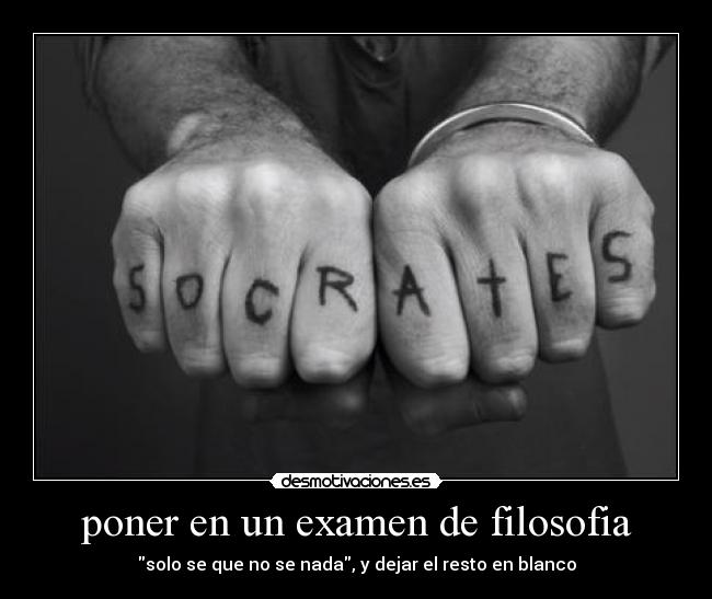 poner en un examen de filosofia -