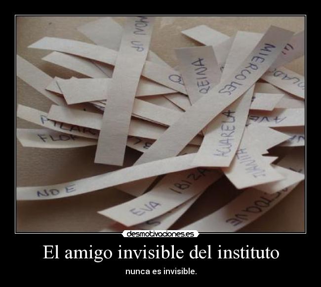 El amigo invisible del instituto - 