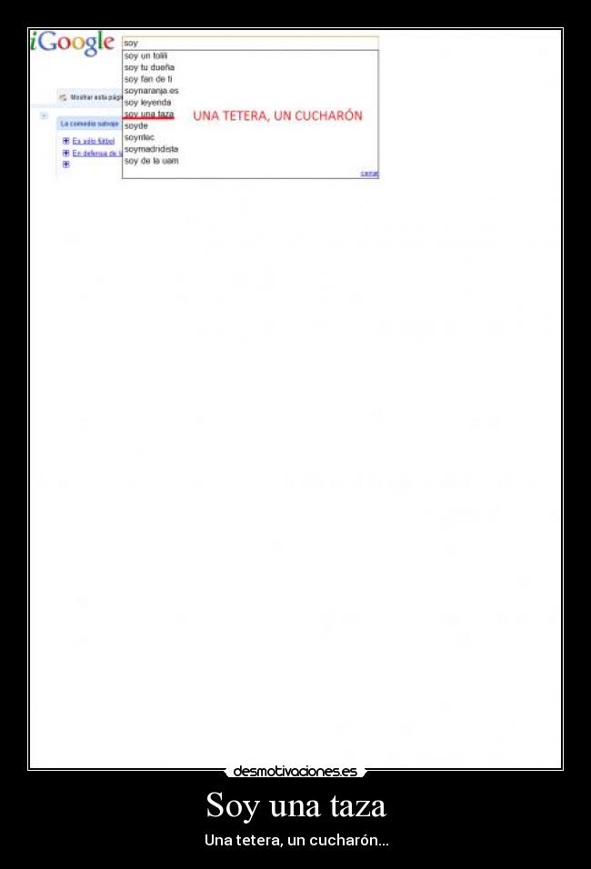 Soy una taza - Una tetera, un cucharón...
