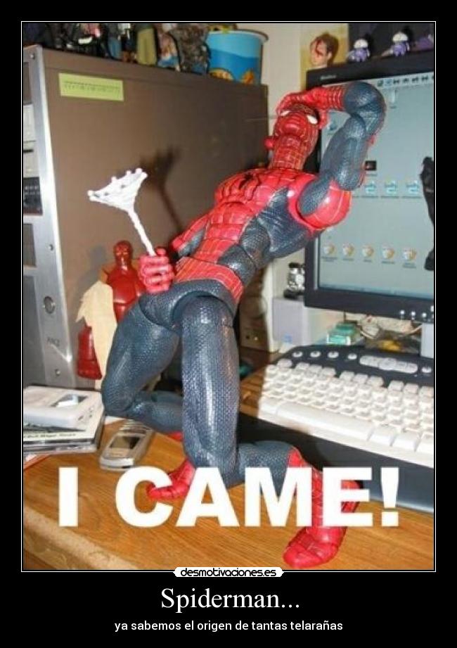 Spiderman... - ya sabemos el origen de tantas telarañas
