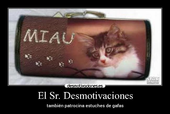 El Sr. Desmotivaciones - también patrocina estuches de gafas